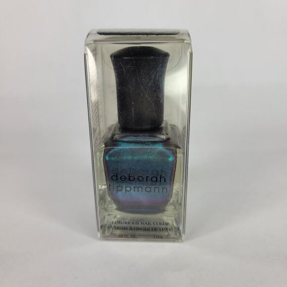 Deborah Lippmann Nail Polish "Money Now Sleep Later" NEW Blue Holo Duo Chrome - Picture 2 of 9